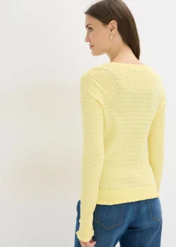 Mujer bonprix bonprix Cárdigan de ajour de mezcla de algodón