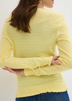 Mujer bonprix bonprix Cárdigan de ajour de mezcla de algodón