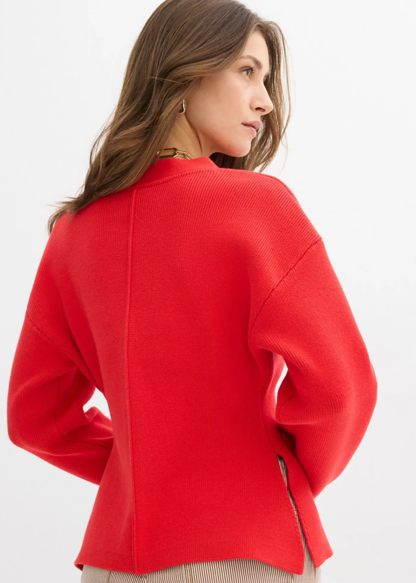 bonprix bonprix Jerséis|Ropa De Punto>Cárdigan de mezcla de algodón fresa