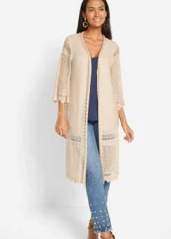 Mujer bonprix bonprix Cárdigan largo de ajour