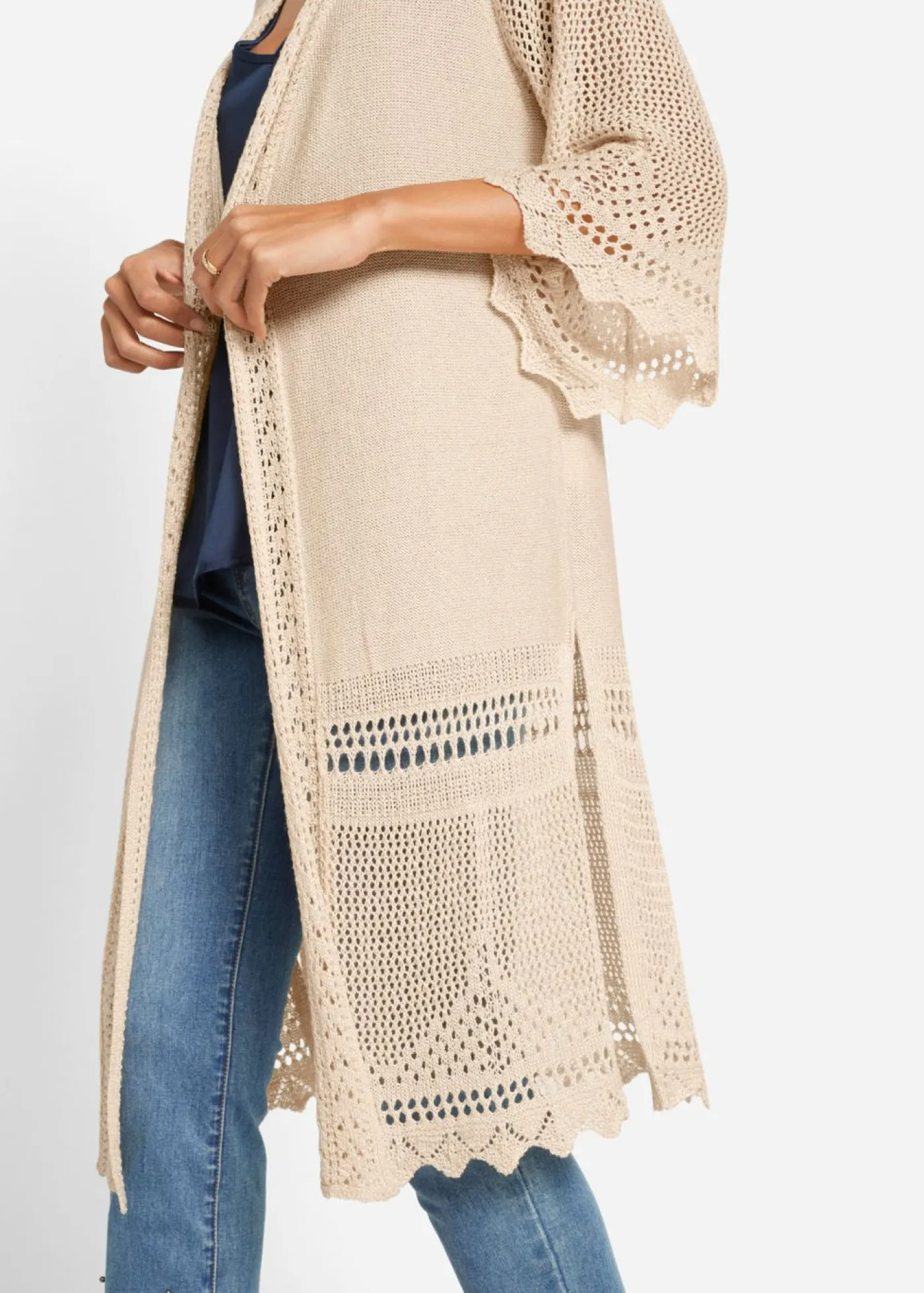 Mujer bonprix bonprix Cárdigan largo de ajour