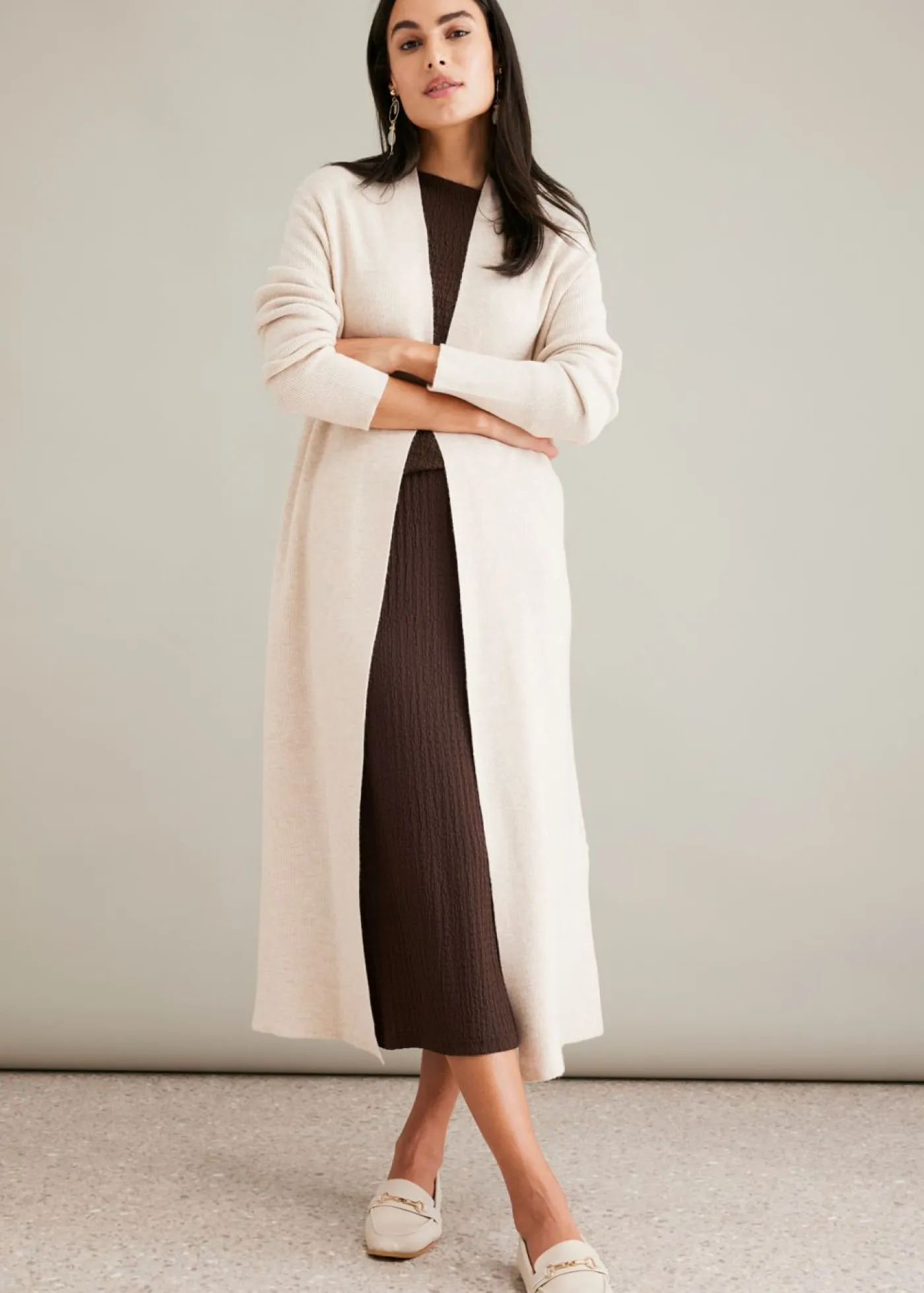 Mujer bonprix bonprix Cárdigan largo de punto con viscosa