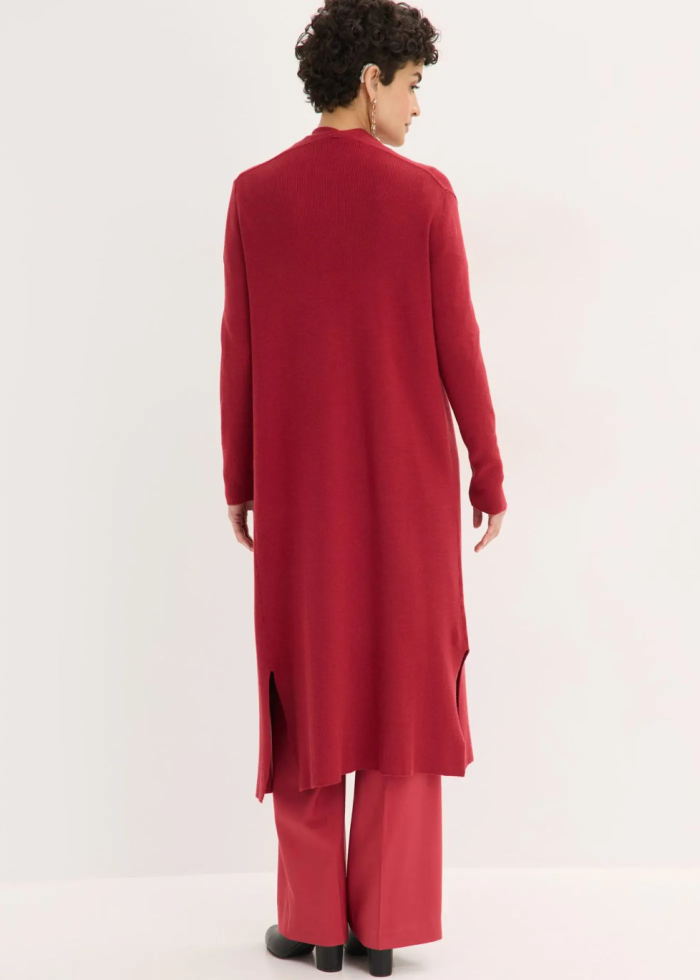 bonprix bonprix Jerséis|Ropa De Punto>Cárdigan largo de punto con viscosa Cereza