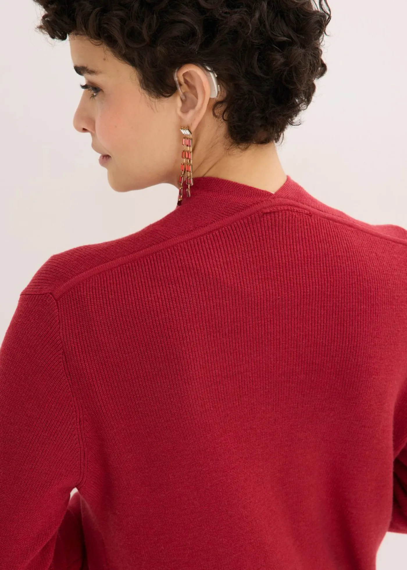 bonprix bonprix Jerséis|Ropa De Punto>Cárdigan largo de punto con viscosa Cereza