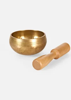 bonprix bonprix Muebles De Sala De Estar·Decoración|Figuras Y Accesorios Decorativos>Cuenco tibetano decorativo con mazo de madera oro metálico