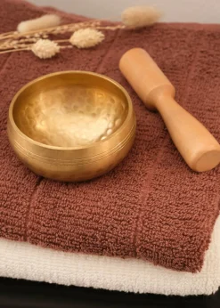 bonprix bonprix Muebles De Sala De Estar·Decoración|Figuras Y Accesorios Decorativos>Cuenco tibetano decorativo con mazo de madera oro metálico