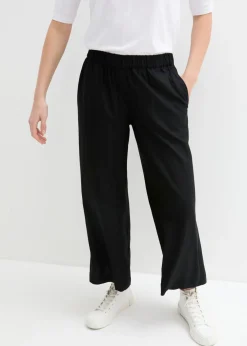 bonprix bonprix Pantalones>Culotte ancho de viscosa sostenible Negro
