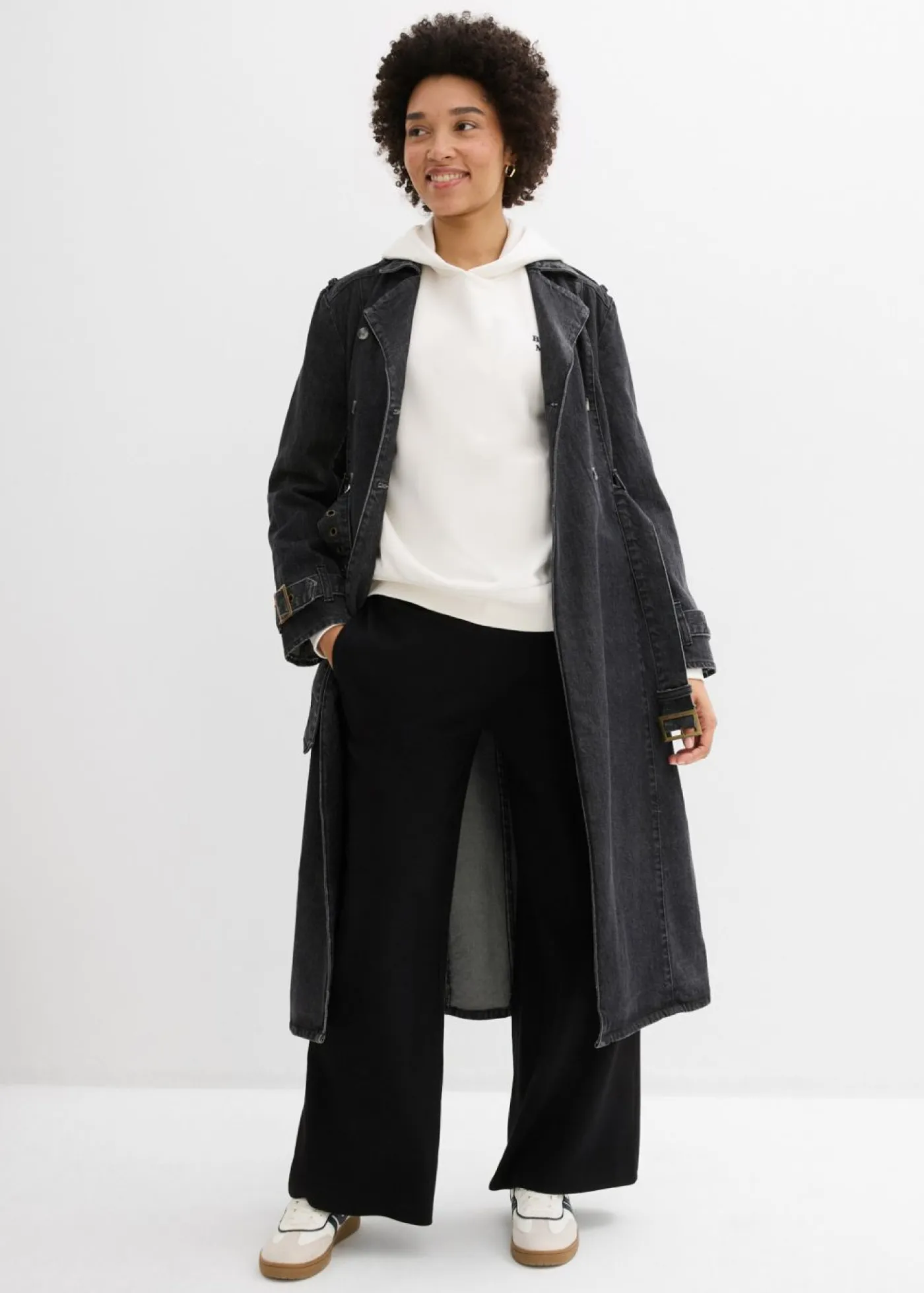 bonprix bonprix Básicos|Pantalones>Culotte de algodón orgánico puro Negro