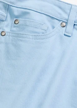 bonprix bonprix Pantalones>Culotte de mezcla de algodón elástico Azul claro