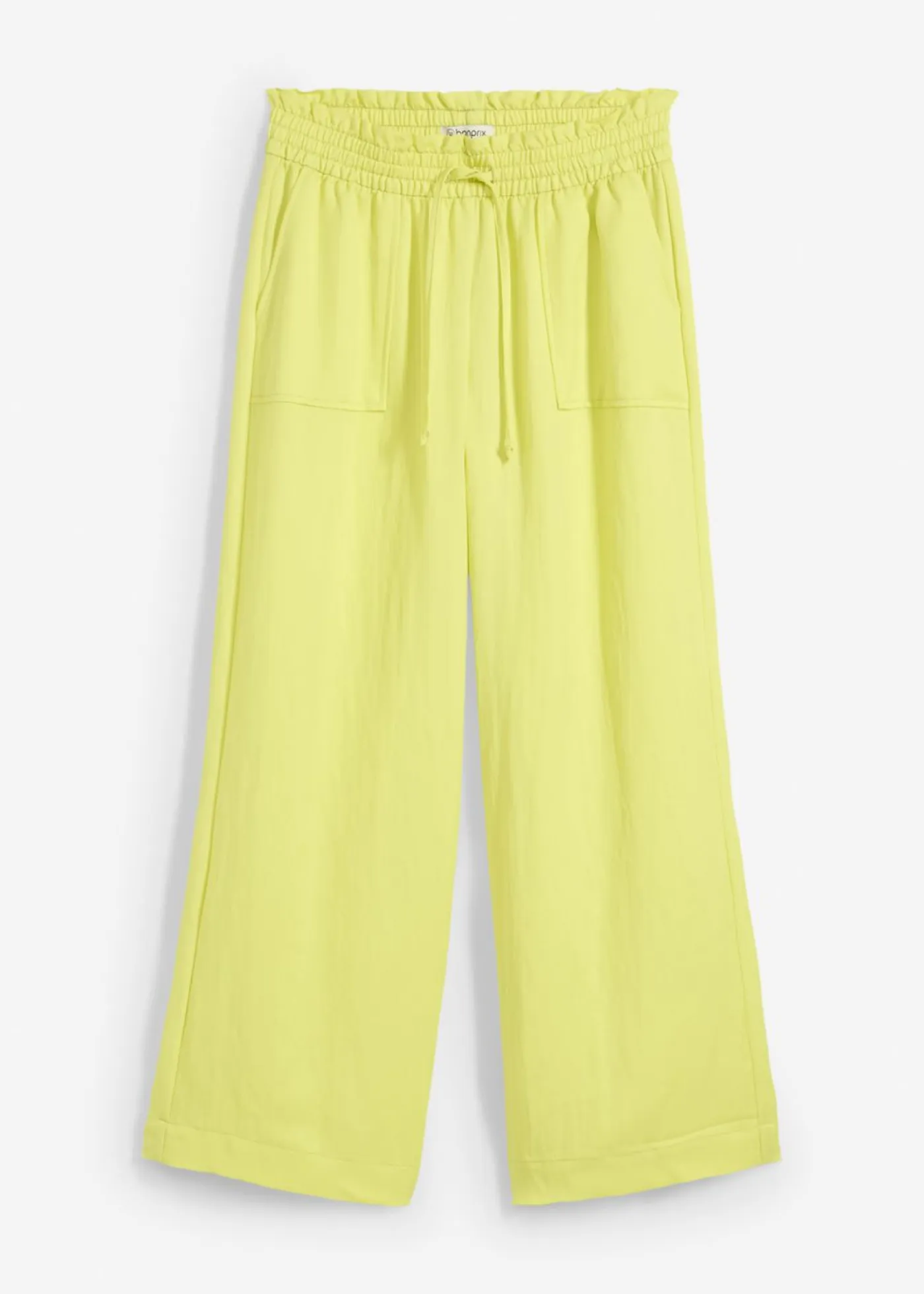 bonprix bonprix Pantalones>Culotte de mezcla de lyocell fluido Amarillo cítrico