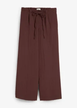 bonprix bonprix Pantalones>Culotte de mezcla de viscosa fluida Marrón tierra