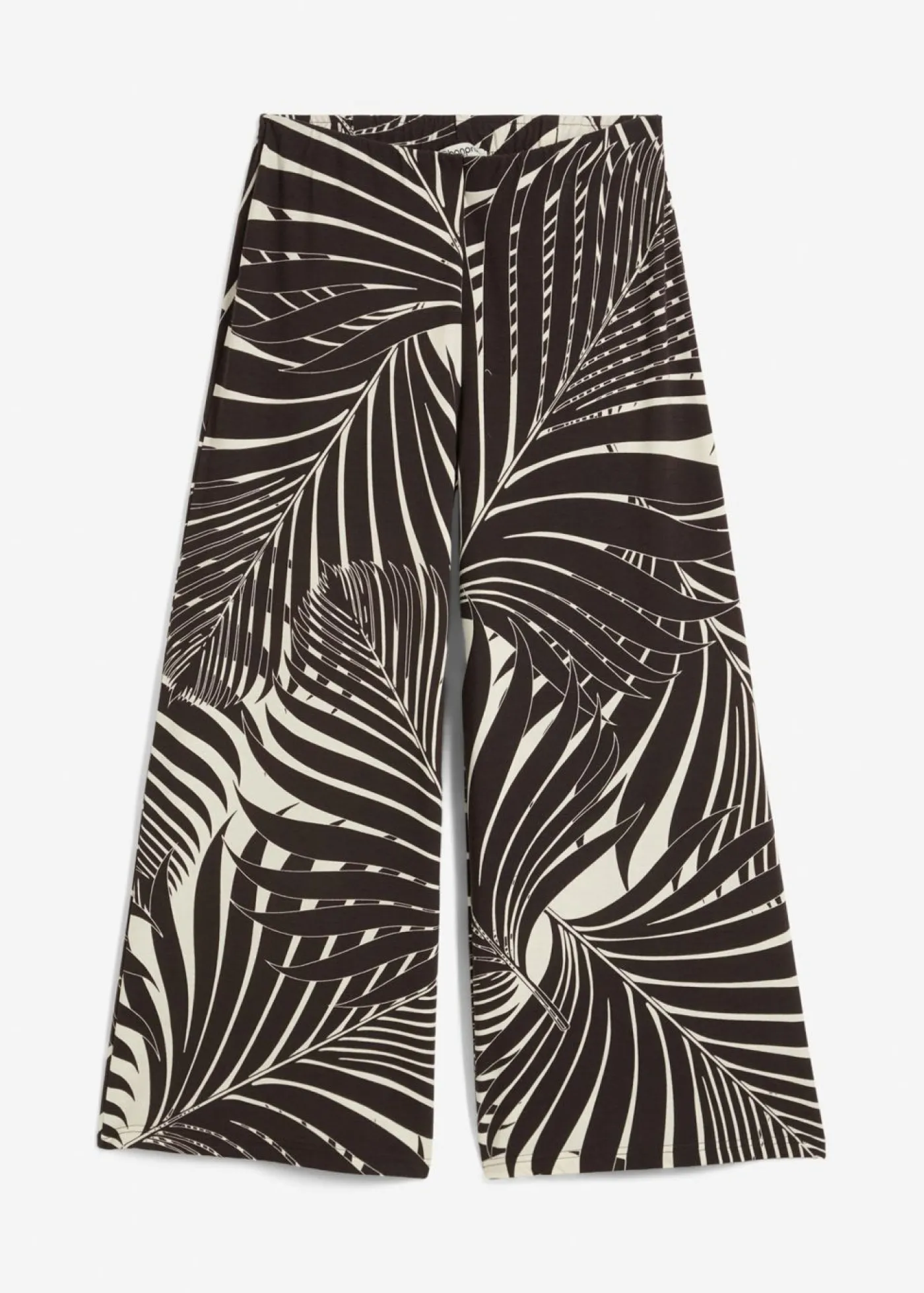 bonprix bonprix Pantalones>Culotte de mezcla de viscosa suave Crudo/marrón oscuro estampado