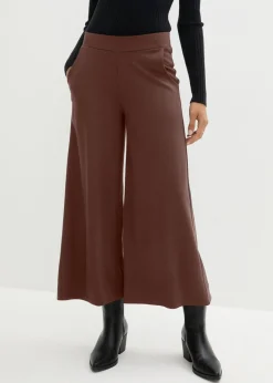 bonprix bonprix Pantalones|Novedades>Culotte de mezcla de viscosa marrón