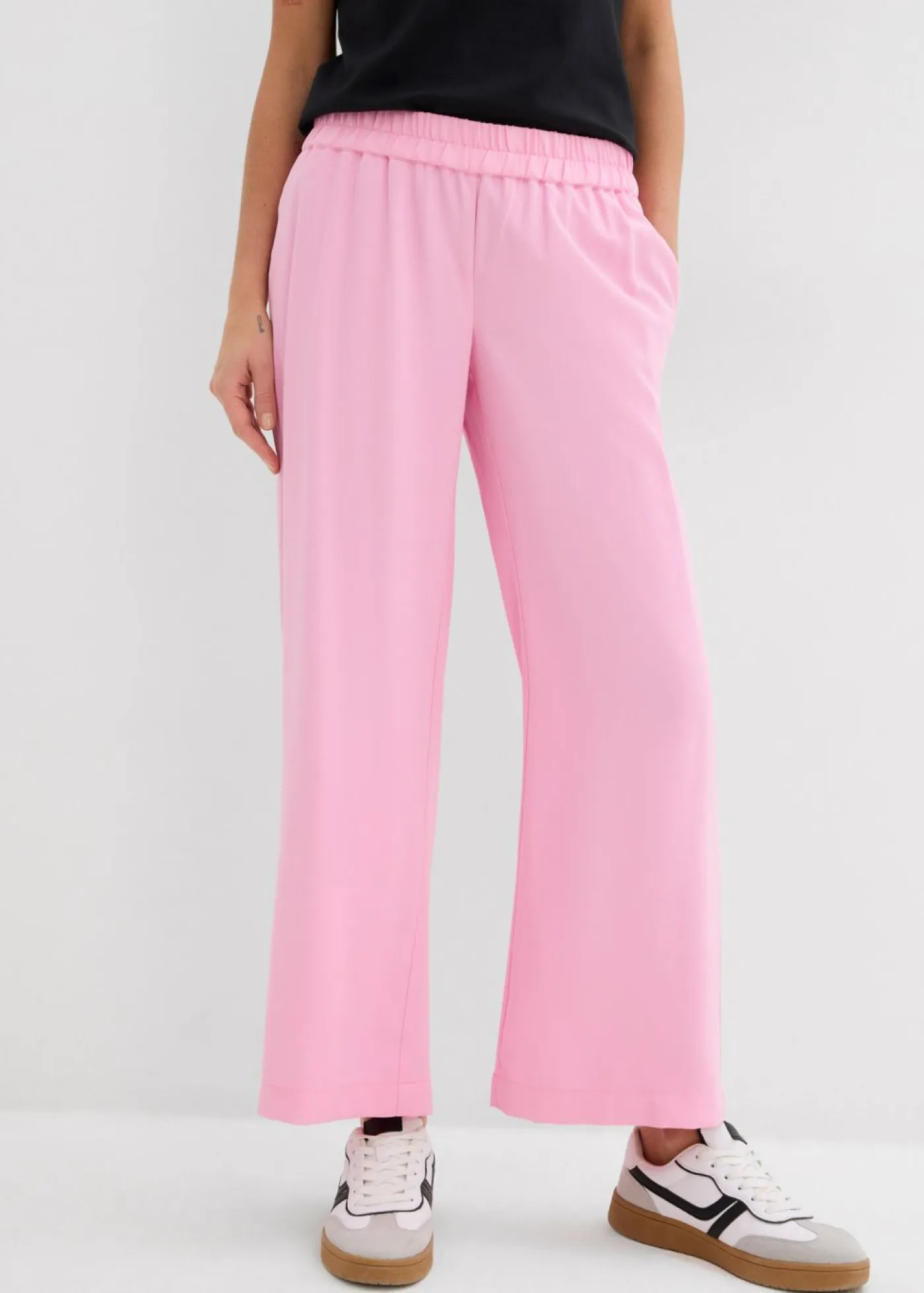 bonprix bonprix Pantalones>Culotte de mezcla de viscosa suave Rosa