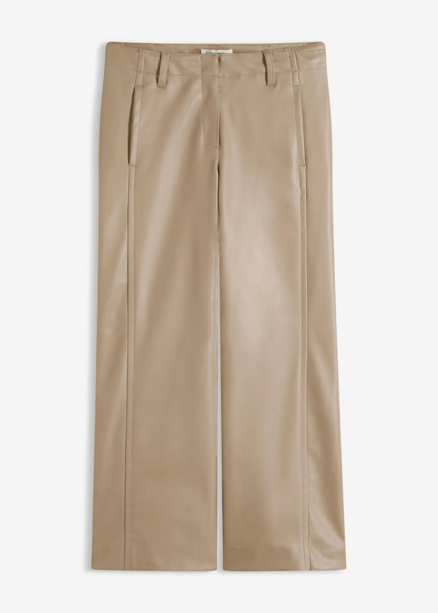 bonprix bonprix Pantalones>Culotte de piel sintética Marrón grisáceo