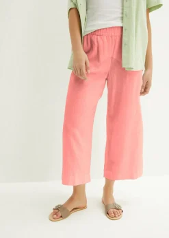 Mujer bonprix bonprix Culotte hasta la pantorrilla de mezcla de lino ligero