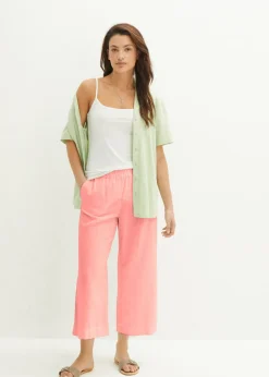 Mujer bonprix bonprix Culotte hasta la pantorrilla de mezcla de lino ligero