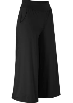 bonprix bonprix Homewear|Ropa Deportiva>Culotte homewear con pernera ancha Negro