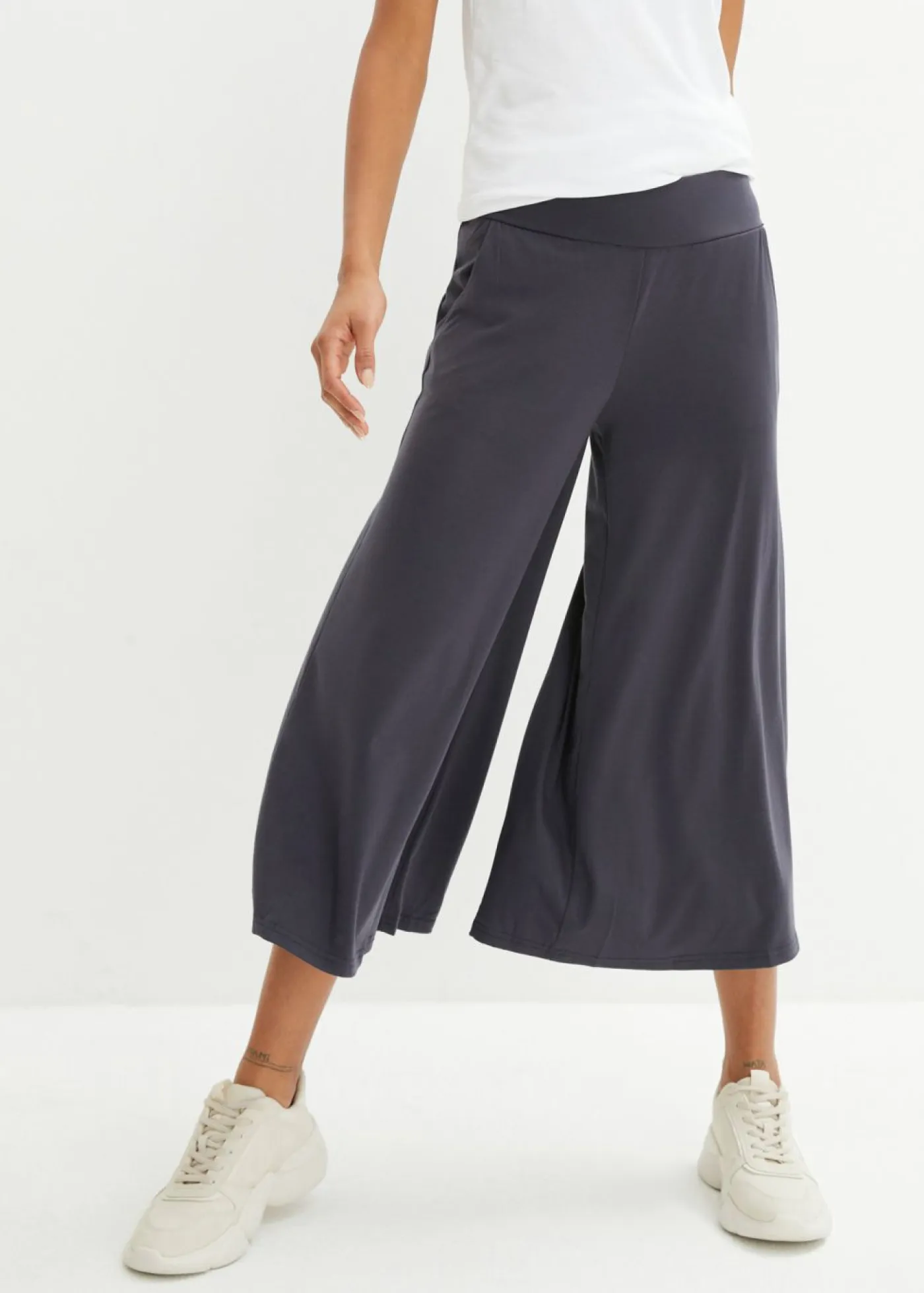 bonprix bonprix Homewear|Pantalones>Culotte homewear con pernera ancha Azul oscuro