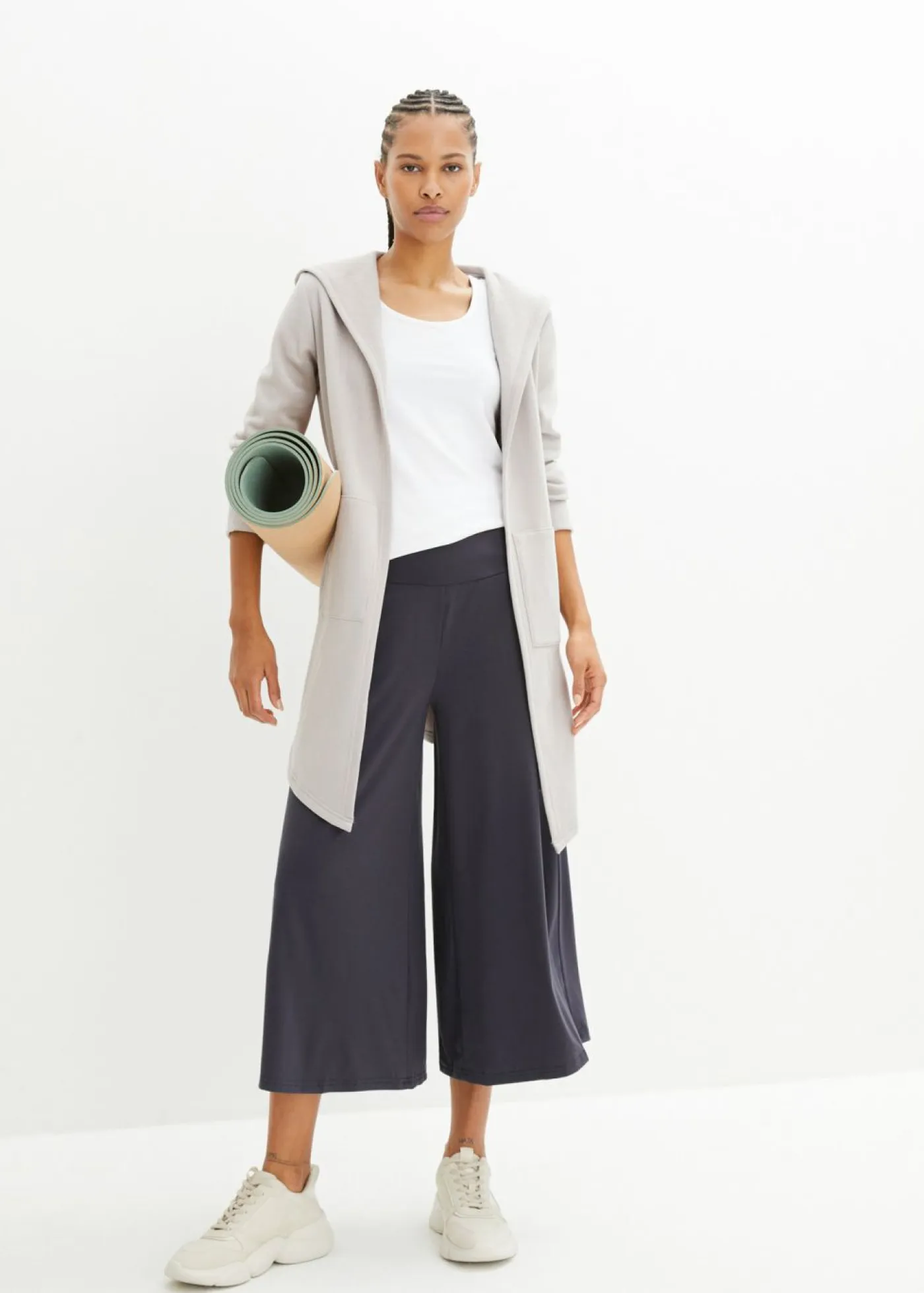 bonprix bonprix Homewear|Pantalones>Culotte homewear con pernera ancha Azul oscuro