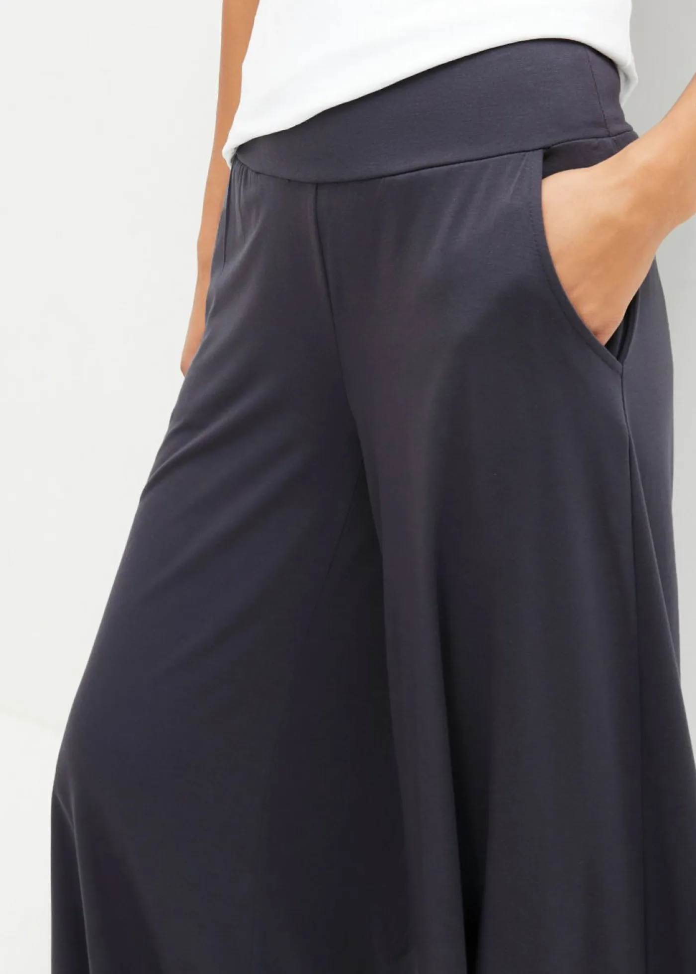bonprix bonprix Homewear|Pantalones>Culotte homewear con pernera ancha Azul oscuro