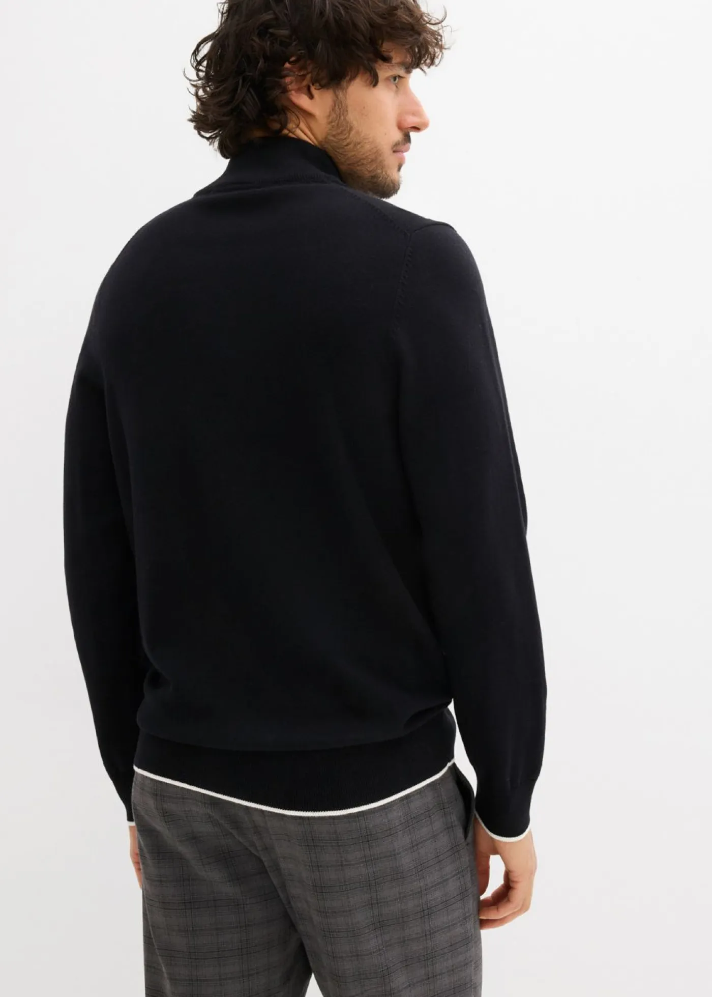 Hombre bonprix bonprix Elegante jersey tipo troyer de algodón