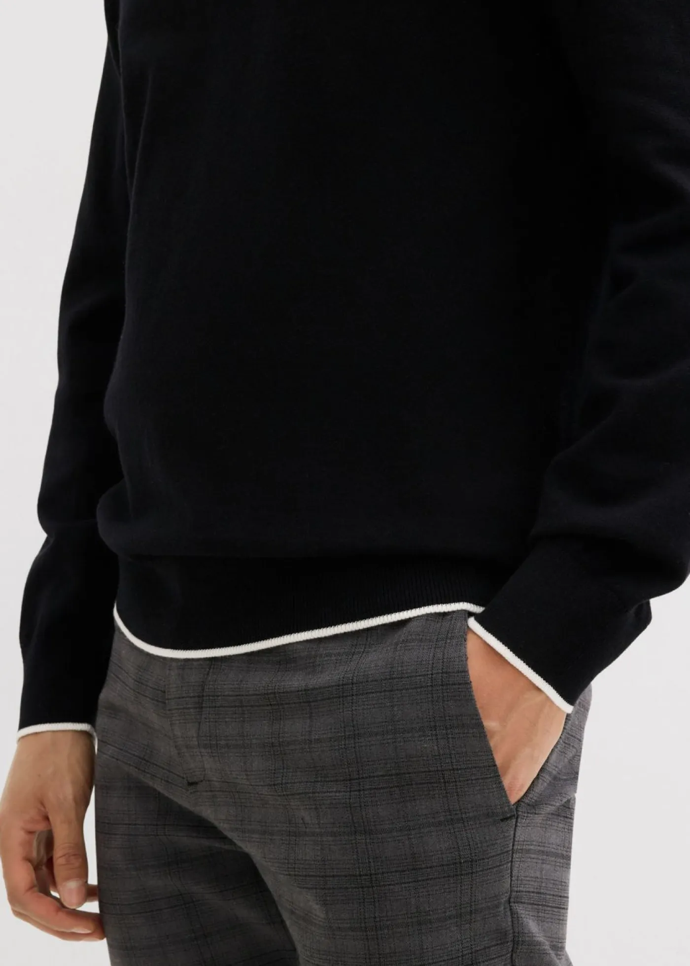 Hombre bonprix bonprix Elegante jersey tipo troyer de algodón