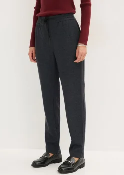 bonprix bonprix Pantalones>Elegante pantalón elástico Azul marino jaspeado