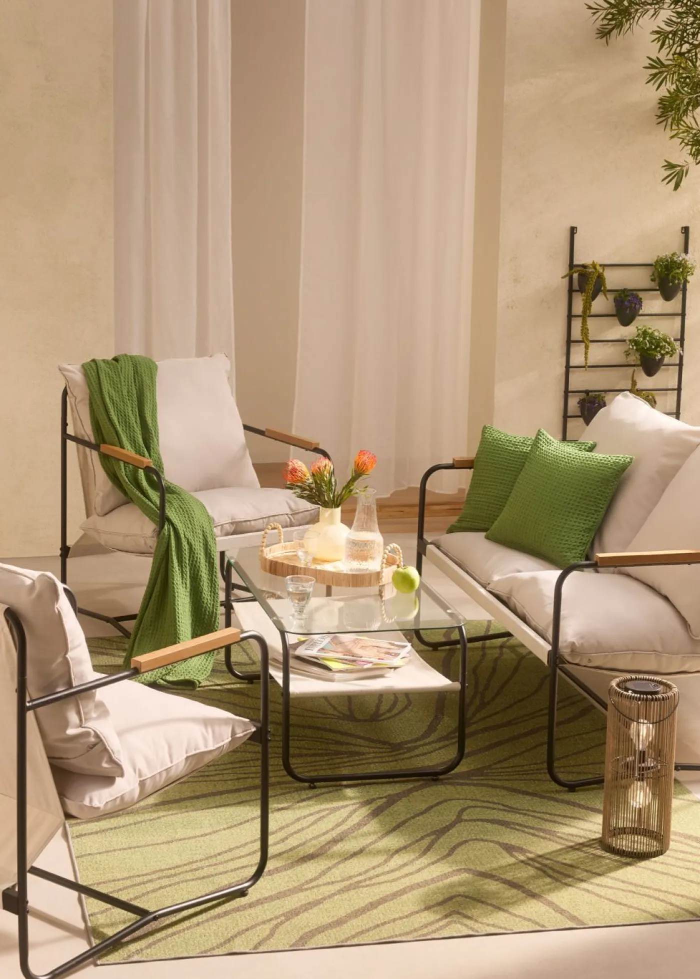 bonprix bonprix Muebles De Exterior·Decoración E Iluminación De Jardín|Accesorios De Cocina>Estante de pared con 6 macetas Negro