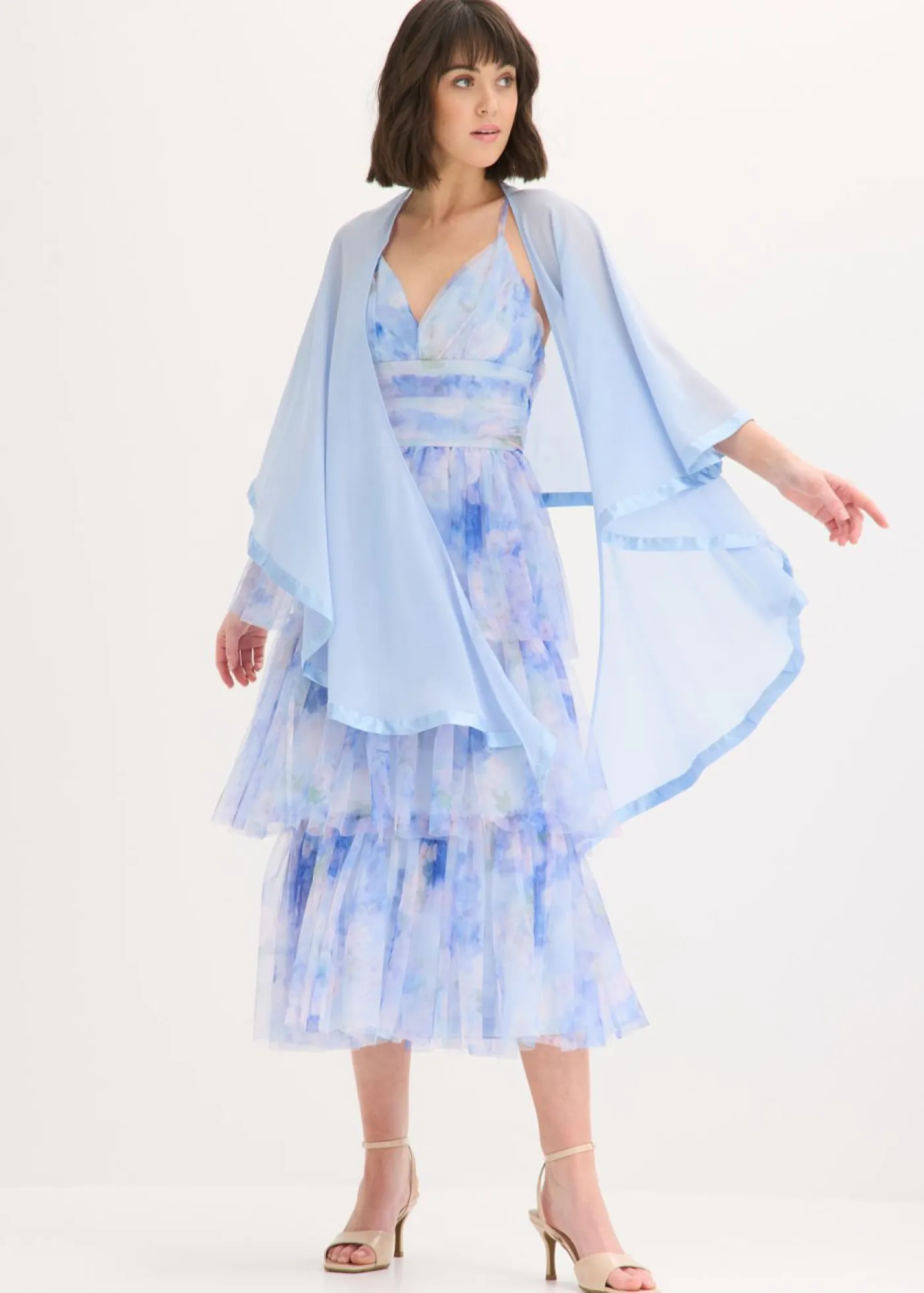 Mujer bonprix bonprix Estola con un delicado detalle de satén