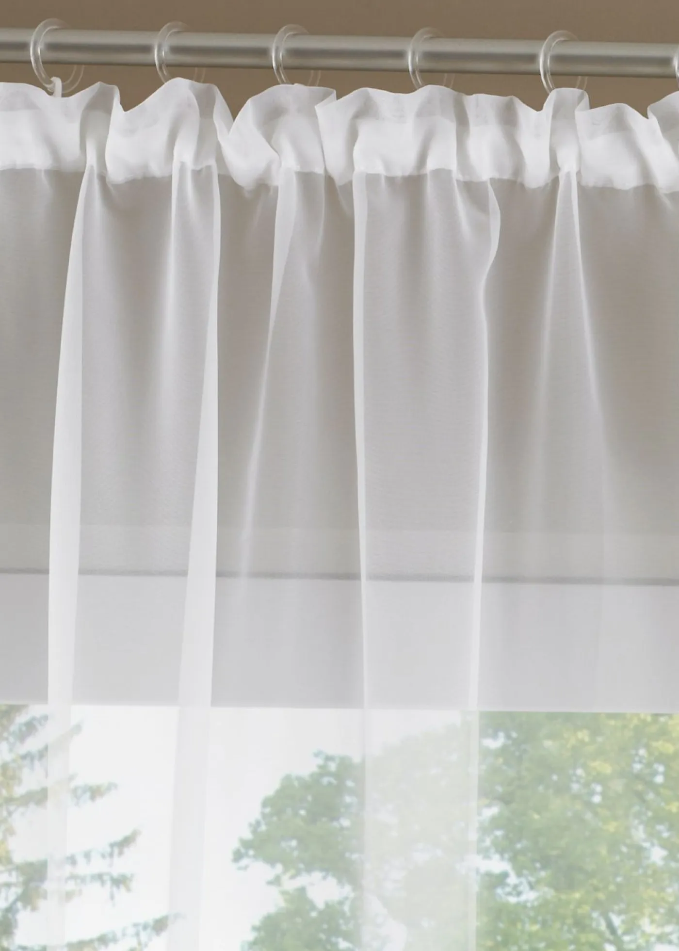 bonprix bonprix Cortinas Baratas|Cortinas Semitransparentes>Estor con cinta de raso Blanco