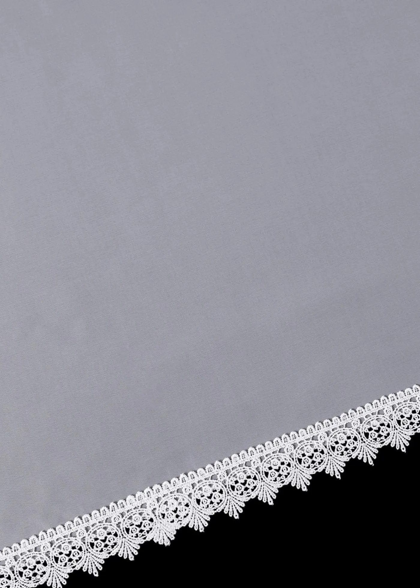 bonprix bonprix Cortinas Semitransparentes>Estor de poliéster reciclado con borde de encaje Blanco