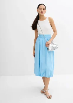 Mujer bonprix bonprix Falda abullonada de algodón puro