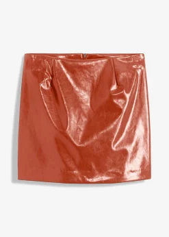 Mujer bonprix bonprix Falda corta de piel sintética