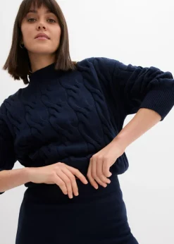 Mujer bonprix bonprix Falda corta de punto de mezcla de viscosa suave