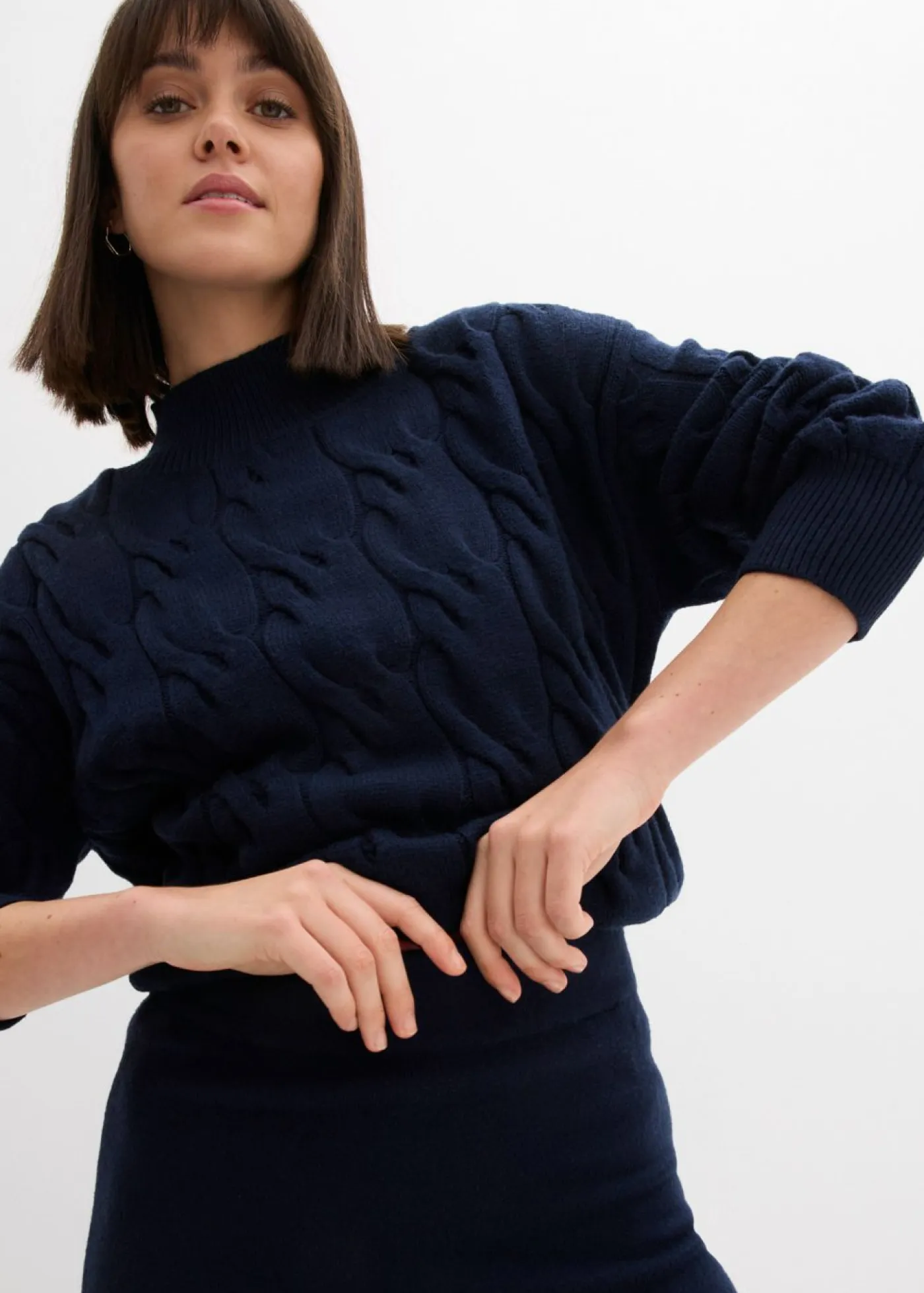 Mujer bonprix bonprix Falda corta de punto de mezcla de viscosa suave