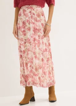 Mujer bonprix bonprix Falda de gasa con efecto arrugado