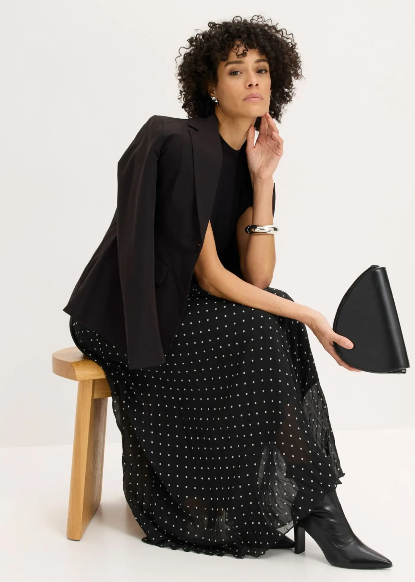 Mujer bonprix bonprix Falda de gasa con look arrugado