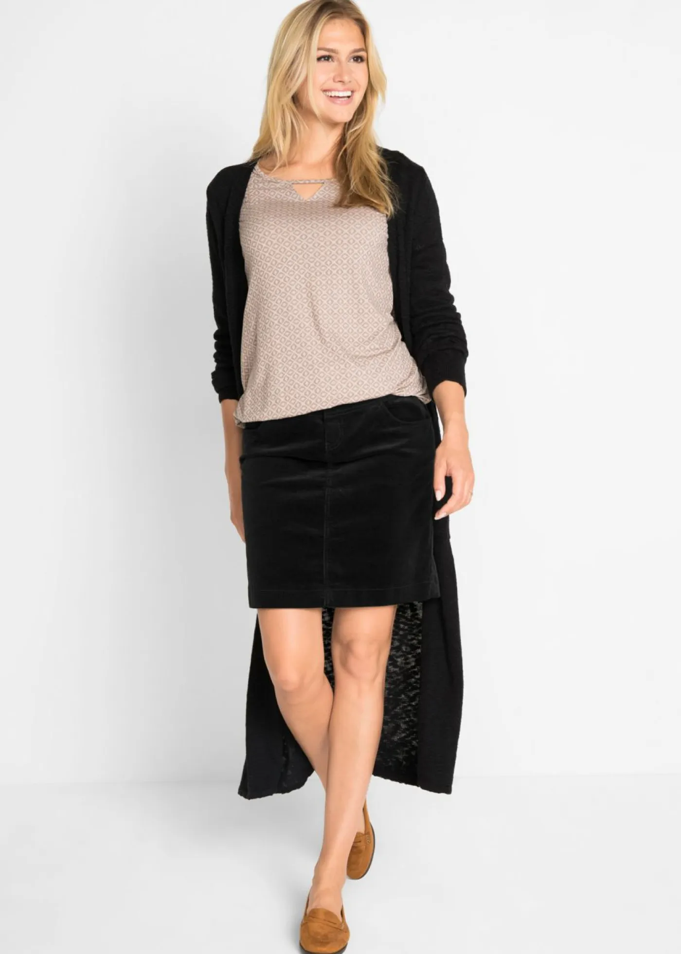 Mujer bonprix bonprix Falda de pana elástica