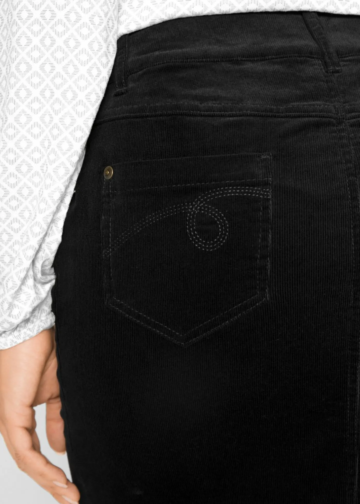 Mujer bonprix bonprix Falda de pana elástica