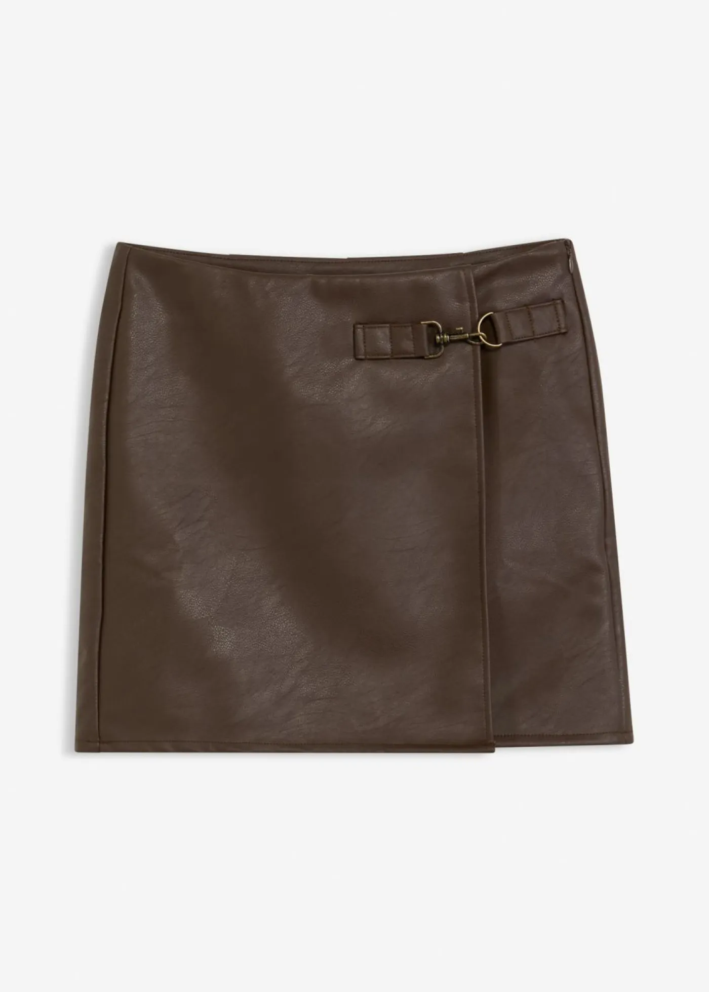 Mujer bonprix bonprix Falda de piel sintética