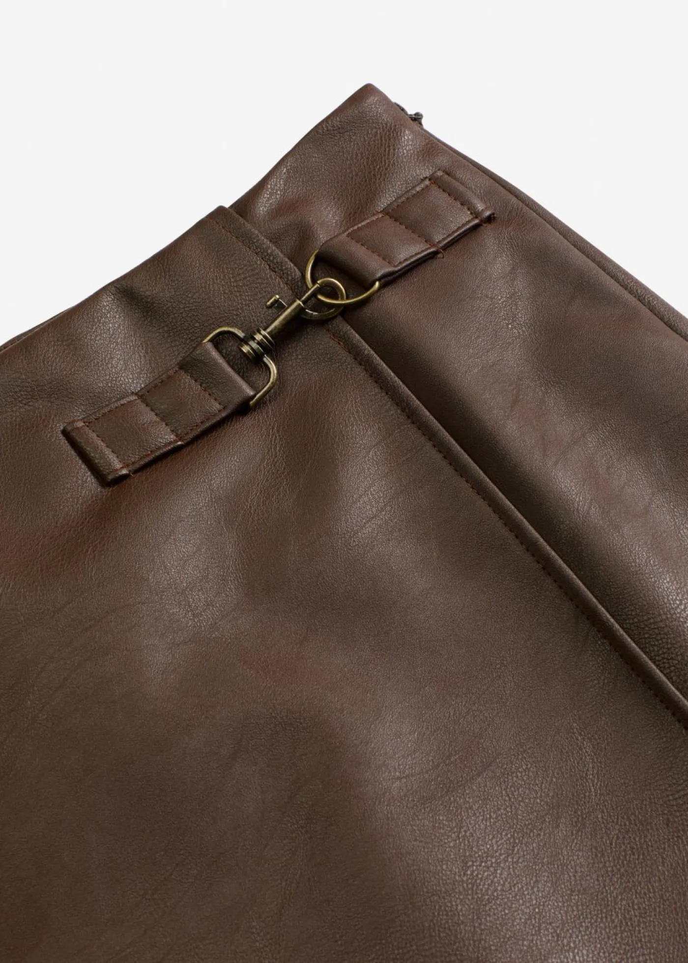 Mujer bonprix bonprix Falda de piel sintética