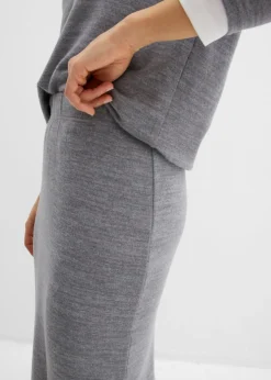 Mujer bonprix bonprix Falda de punto con aspecto de punto