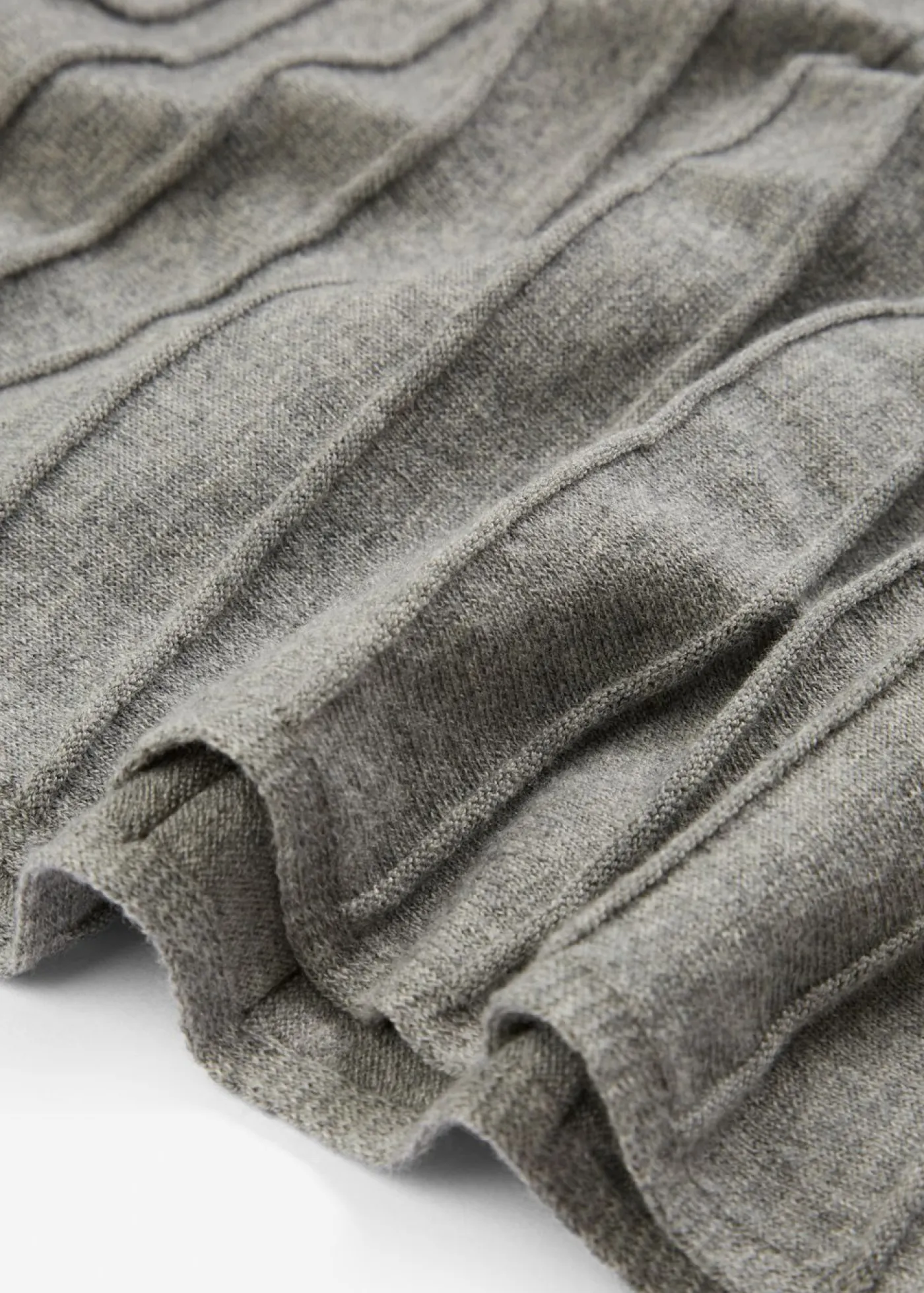 bonprix bonprix Premium|Faldas>Falda de punto con lana merino Gris jaspeado