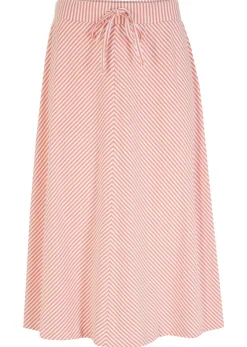 Mujer bonprix bonprix Falda de punto con rayas y largo hasta la rodilla