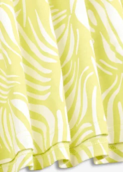 bonprix bonprix Faldas>Falda de punto de algodón elástico amarillo cítrico-blanco lana