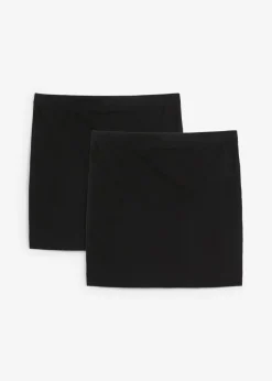 Mujer bonprix bonprix Falda de punto de algodón orgánico puro con elástico (2 unidades)