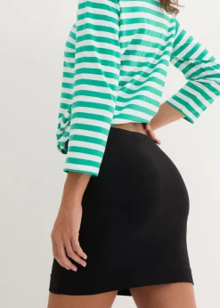 Mujer bonprix bonprix Falda de punto de algodón orgánico puro con elástico (2 unidades)