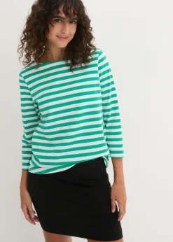 Mujer bonprix bonprix Falda de punto de algodón orgánico puro con elástico (2 unidades)