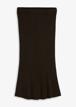 Mujer bonprix bonprix Falda de punto de canalé de mezcla de viscosa